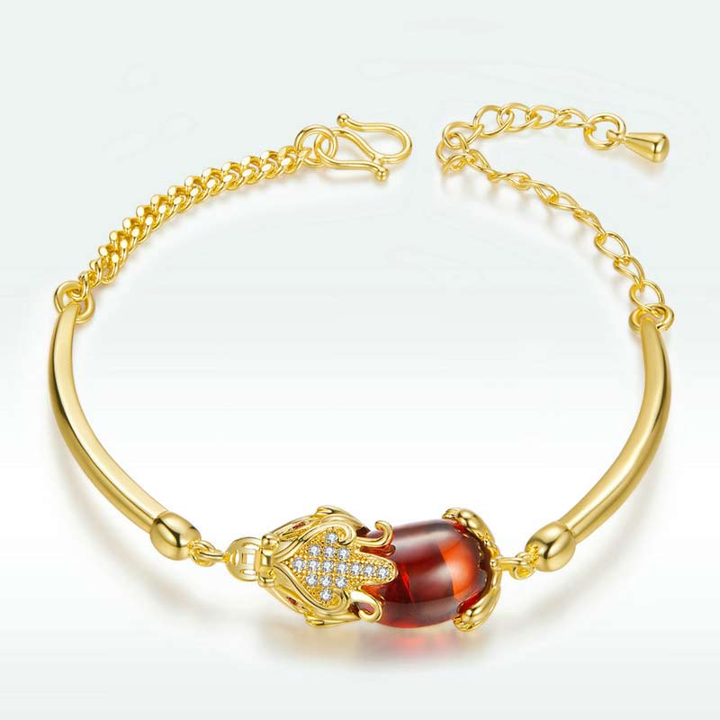 KarmaRipple's FengShui Golden Red Agate PiXiu Wealth Fortune Bracelet p4