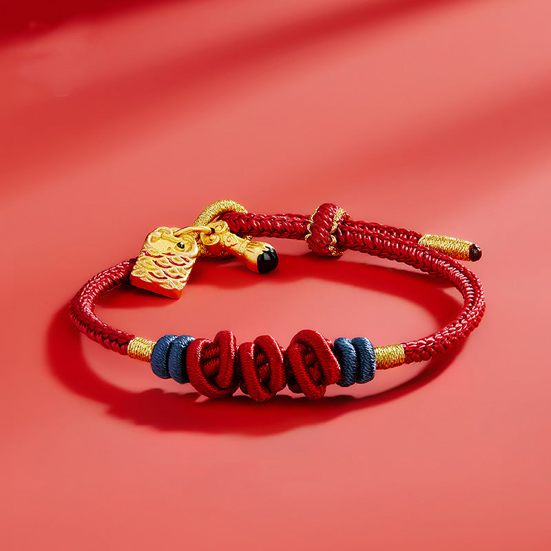 KarmaRipple's 925 Sterling Silver Koi Fish Talisman Wealth Success Woven Bracelet p2