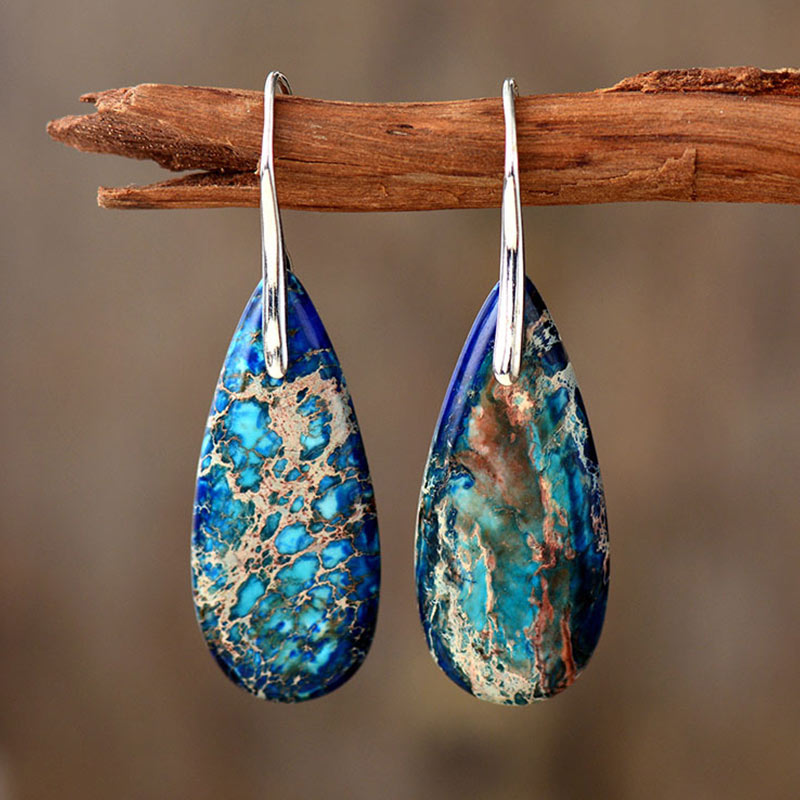 KarmaRipple's Emperor Stone Balancing Gemstone Earrings p11