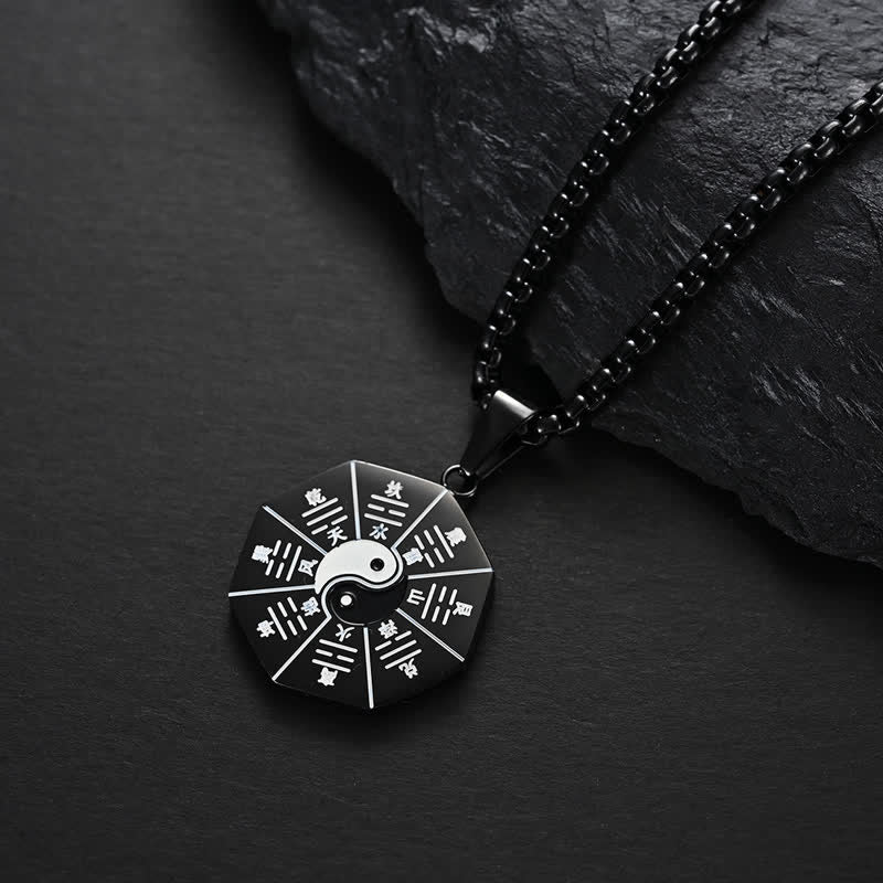 KarmaRipple's Bagua Yin Yang Titanium Steel Balance Pendant Necklace p5