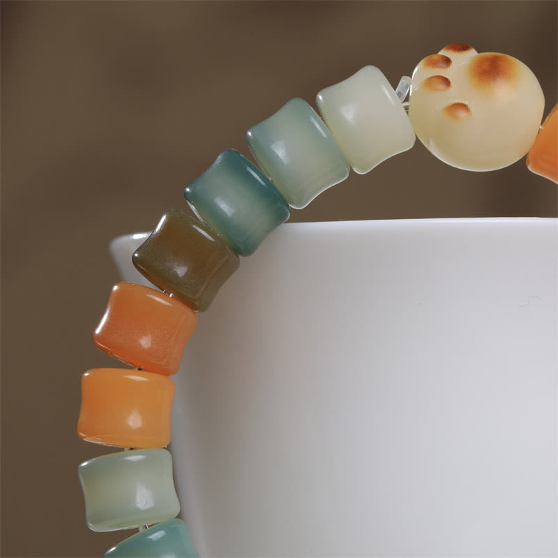 KarmaRipple's Colorful Bodhi Seed Cat Paw Wisdom Bracelet p4