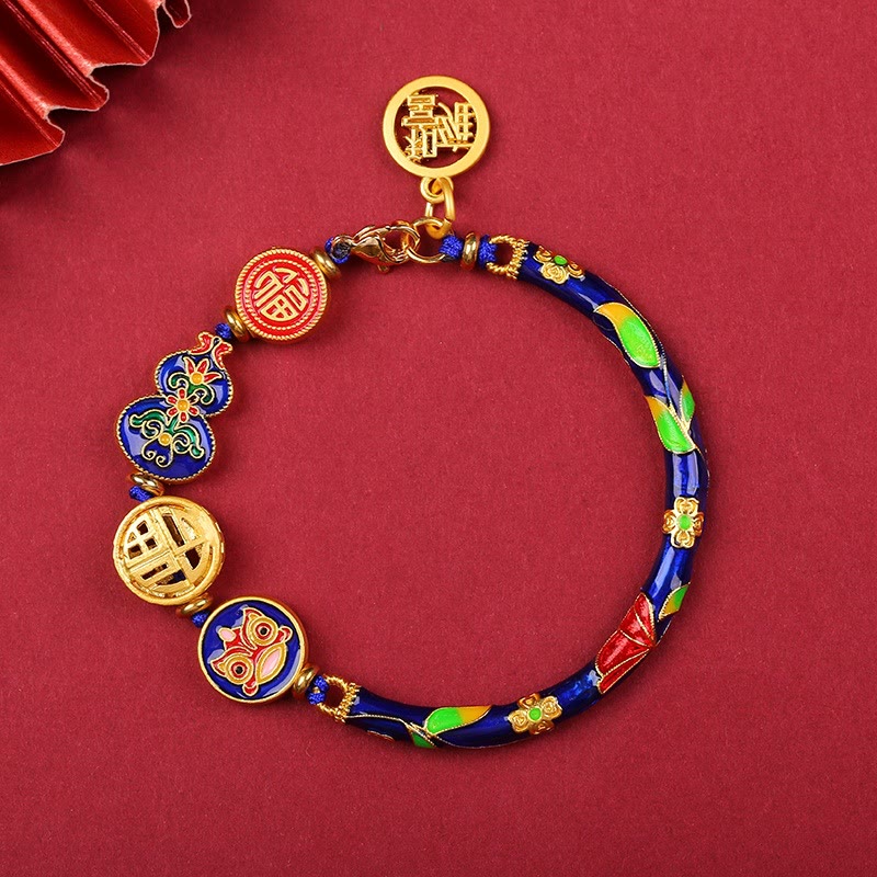 KarmaRipple's Tibetan Gourd Fortune Happiness Lion Wealth Fortune Bracelet p14