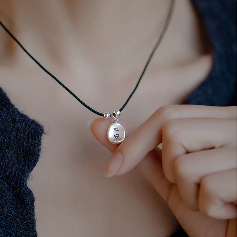 KarmaRipple's 999 Sterling Silver Peace And Joy Fu Character Fortune Fortune 925 Sterling Silver Chain Pendant Necklace p18