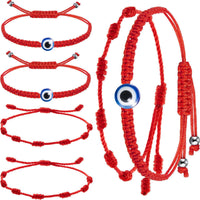 KarmaRipple's 4Pcs Evil Eye Seven Weave Red String Protection Bracelet