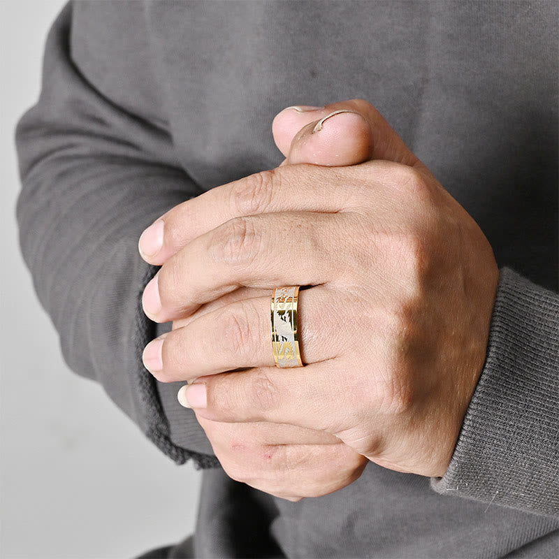 KarmaRipple's Dragon Carved Protection Strength Titanium Steel Ring p6