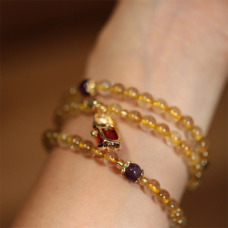 KarmaRipple's Citrine Amethyst PiXiu Prosperity Happiness Protection Bracelet p6