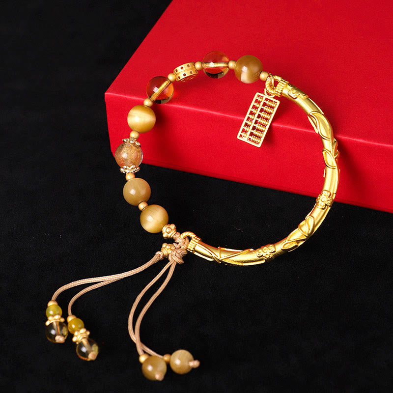 KarmaRipple's Authentic Tiger Eye Citrine Abacus Talisman Protection Bracelet p2