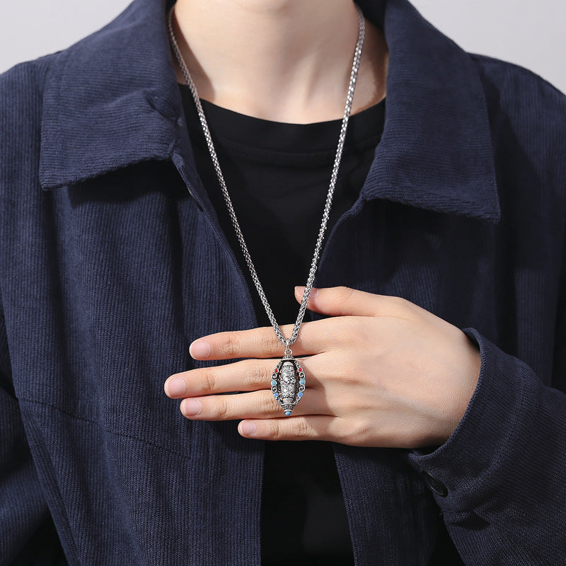 KarmaRipple's Tibetan Om Mani Padme Hum Purity Rotatable Pendant Necklace p5