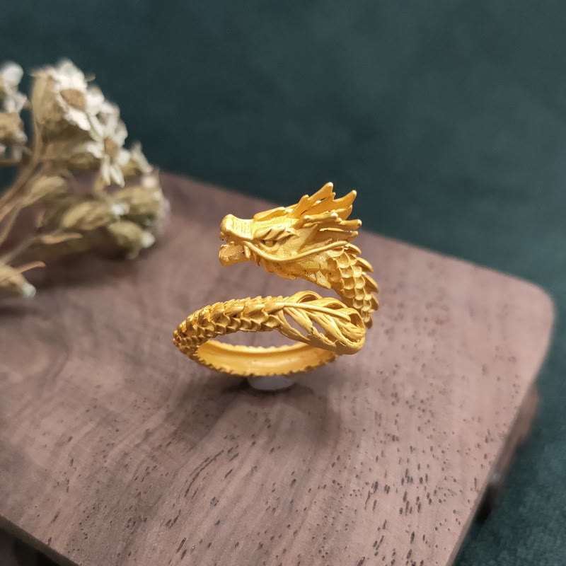 KarmaRipple's Golden Dragon Success Strength Ring p10