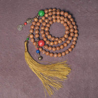 KarmaRipple's 108 Mala Beadwork Bodhi Seed Wisdom Peace Tassel Bracelet