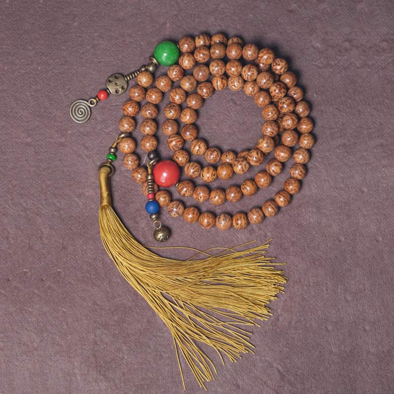 KarmaRipple's 108 Mala Beadwork Bodhi Seed Wisdom Peace Tassel Bracelet p14
