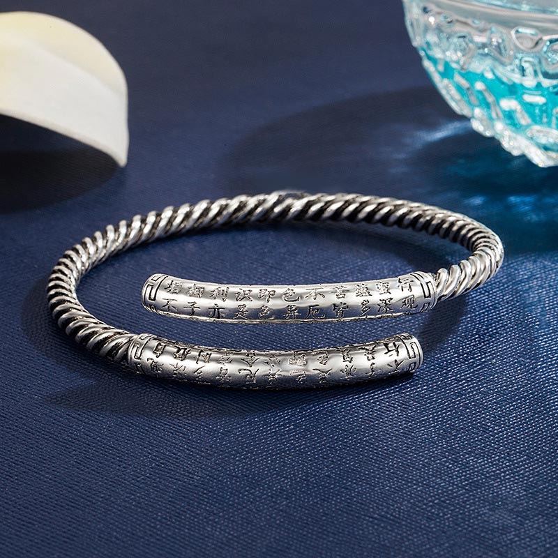 KarmaRipple's Tibetan Heart Sutra Ivory Bronze Talisman Bracelet p2