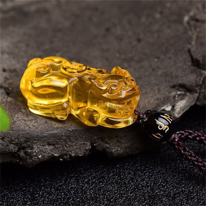 KarmaRipple's FengShui Citrine PiXiu Wealth Pendant Necklace p4