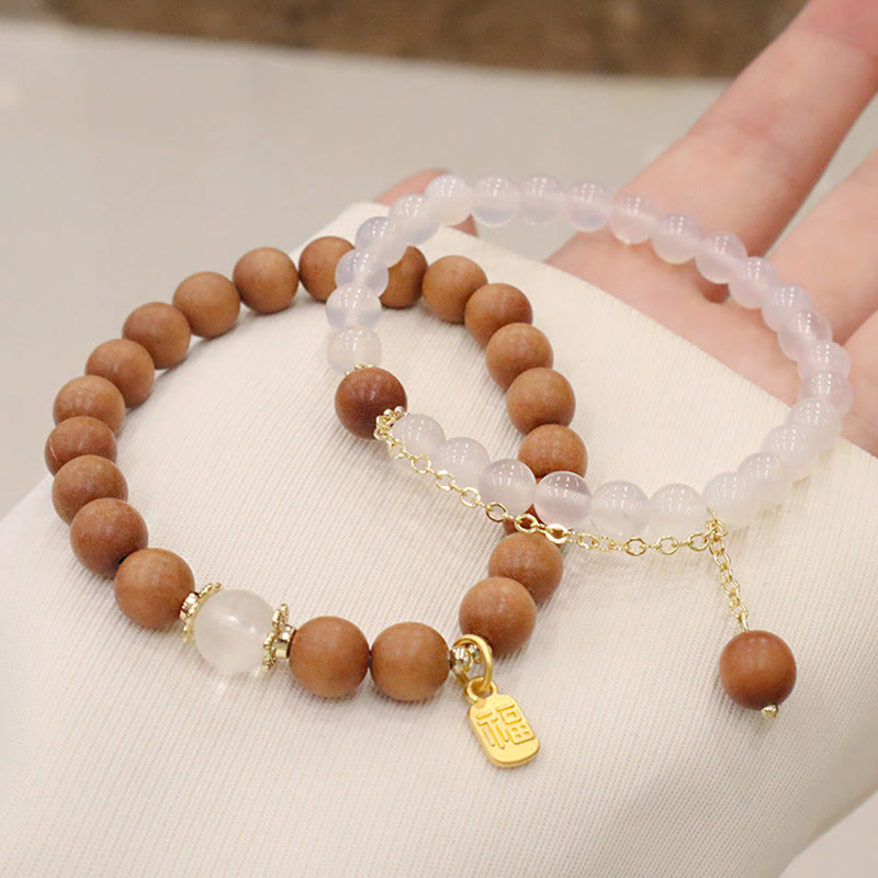 KarmaRipple's Sandalwood Cat's Eye Fu Character Talisman Protection Bracelet p13