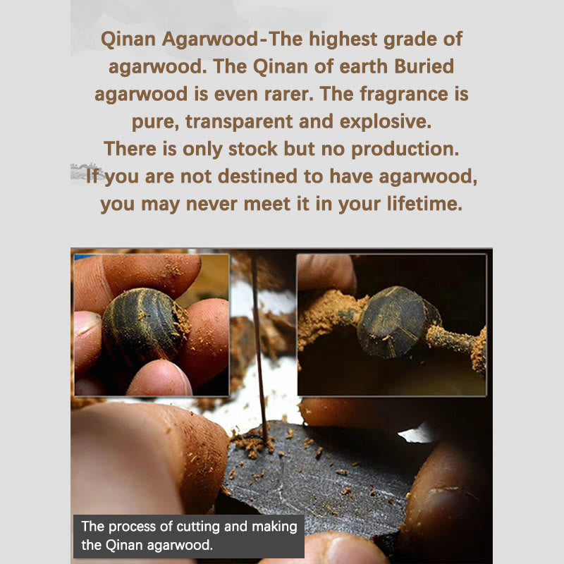 KarmaRipple's 108 Mala Beadwork Nha Trang Soil Buried Qinan Agarwood Balance Strength Bracelet p10