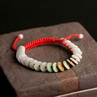 KarmaRipple's Authentic Round Jade Fortune Red String Protection Bracelet