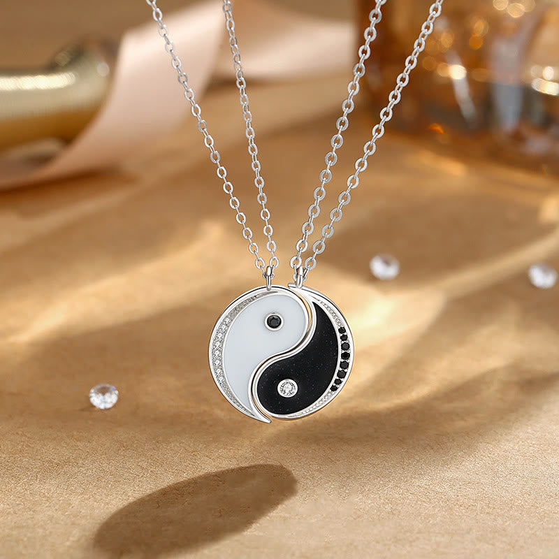 KarmaRipple's 925 Sterling Silver Yin Yang Symbol Harmnoy Pendant Necklace p1
