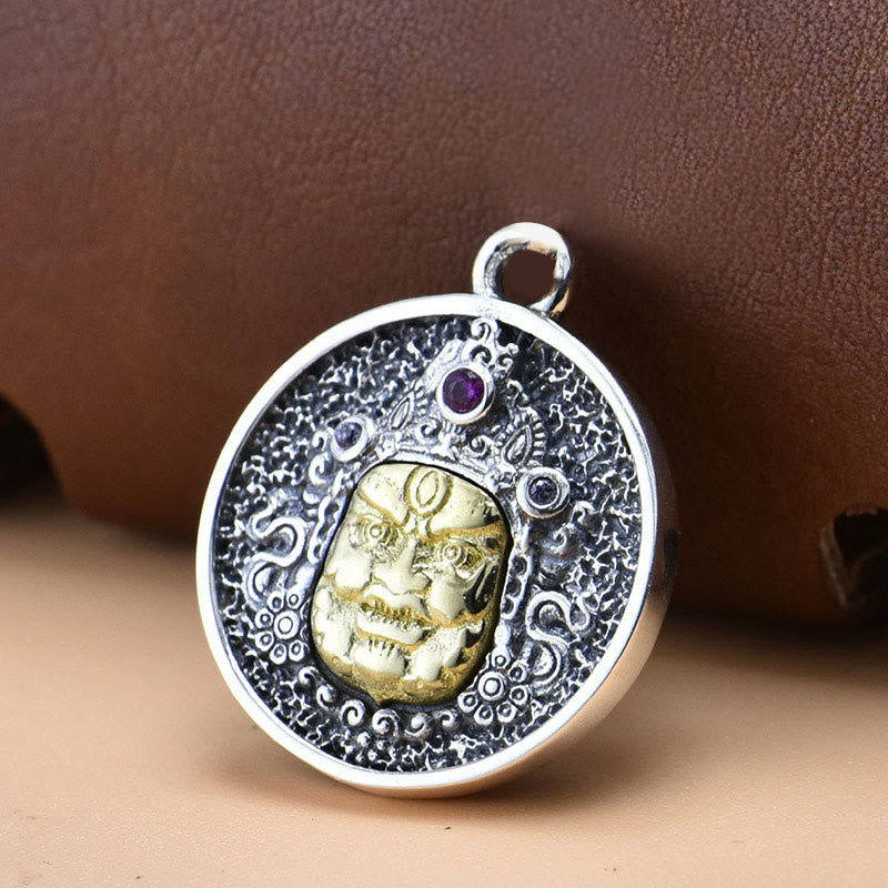 KarmaRipple's 925 Sterling Silver Zakiram Goddess of Wealth Dorje Vajra Spiritual Pendant Necklace p10