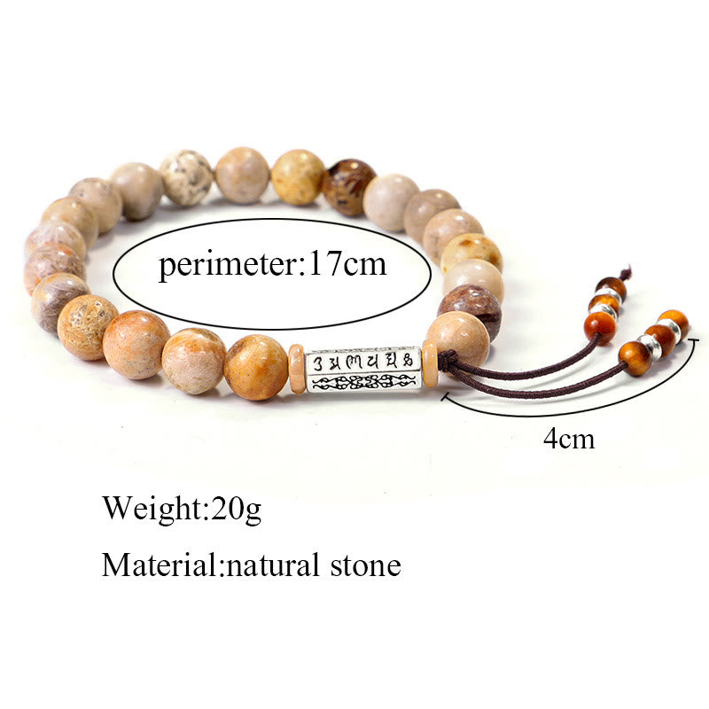 KarmaRipple's Weathered Stone Om Mani Padme Hum Strengthen Bracelet p9