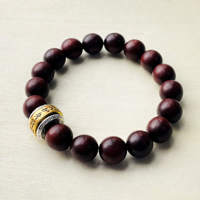 KarmaRipple's Small Leaf Red Sandalwood Amulet Protection Bracelet p2