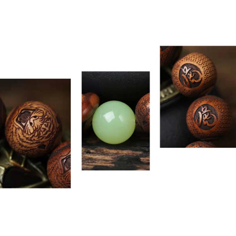 KarmaRipple's Tibetan Rosewood Engraving Tiger Protection Bracelet p8