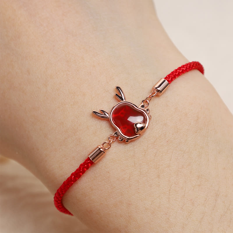 KarmaRipple's ???A Flash Sale- 925 Sterling Silver Year of the Dragon Authentic Red Agate Dragon Attract Fortune Fu Character Strength Bracelet Pendant Necklace Earrings p8