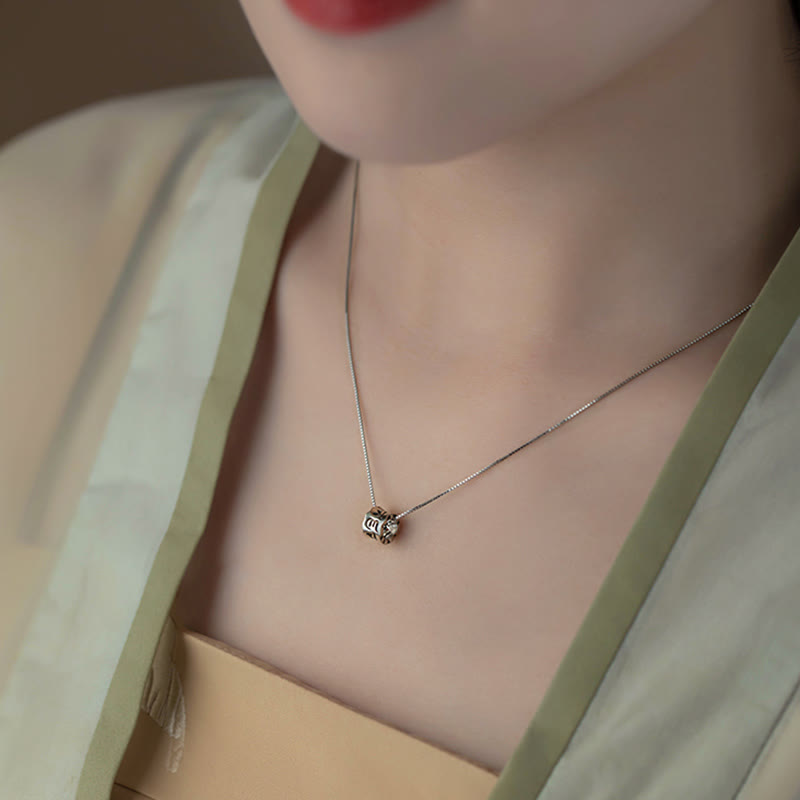 KarmaRipple's 925 Sterling Silver Tibetan Om Mani Padme Hum Engraved Love Focus Pendant Necklace p10