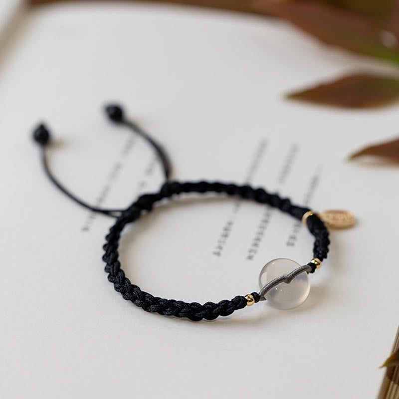 KarmaRipple's Chalcedony Round Peace Buckle Positive String Bracelet p7