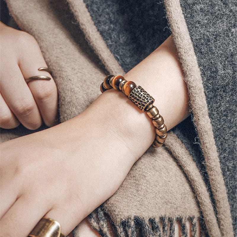 KarmaRipple's Tiger Eye Stone Bronze Protection Bracelet p6
