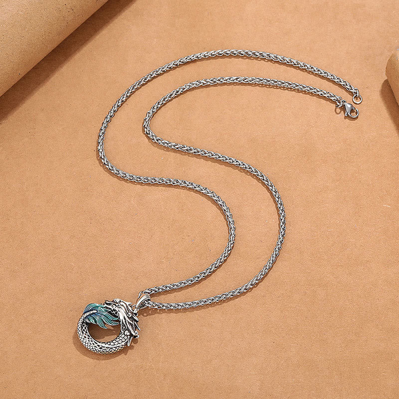 KarmaRipple's Tibetan Bronze Dragon Strength Pendant p5