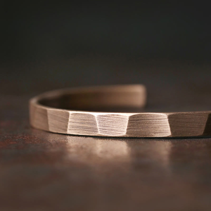 KarmaRipple's Vintage Rustic Design Bronze Wealth Adjustable Cuff Bracelet p9