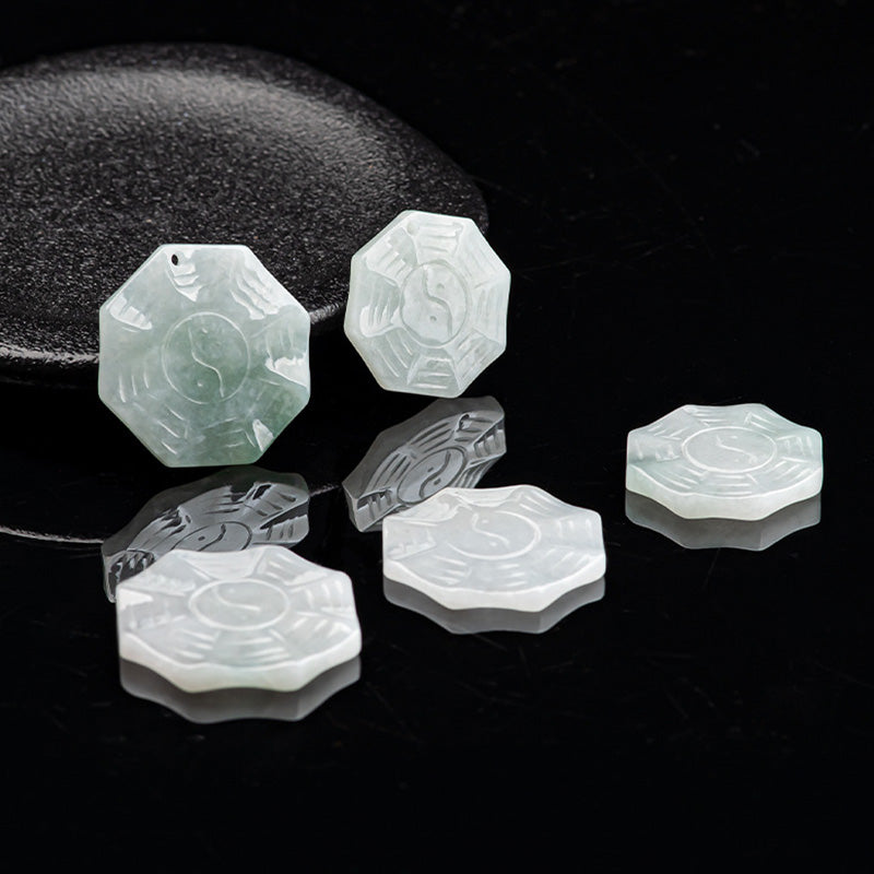 KarmaRipple's Authentic Jade Bagua Yin Yang Fortune Pendant Necklace p6