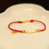 925 Silver Gold Plated Red Zodiac Peace And Joy Bracelet(Wrist Circumference 14-20cm)