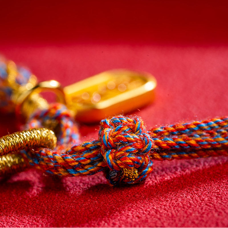 KarmaRipple's Handmade Multicolored Tibetan Om Mani Padme Hum Ruyi Auspicious Talisman Woven Bracelet p7