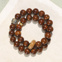 KarmaRipple's Tibetan Authentic Purple Gold Rat Bodhi Seed Wealth Double Wrap Bracelet