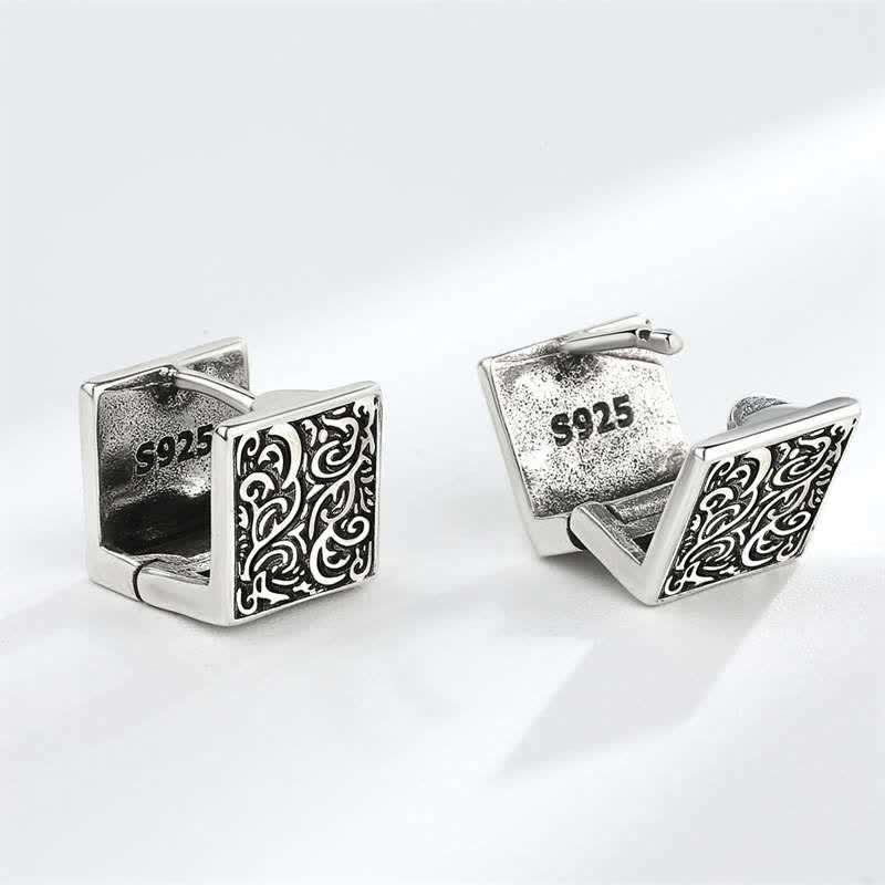 KarmaRipple's Grass Pattern Square Stud Earrings p5