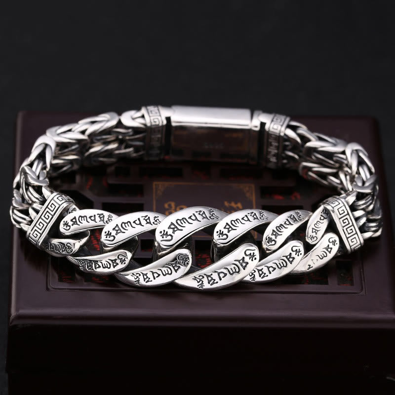 KarmaRipple's Om Mani Padme Hum Engraved Peace Purity Bracelet p1