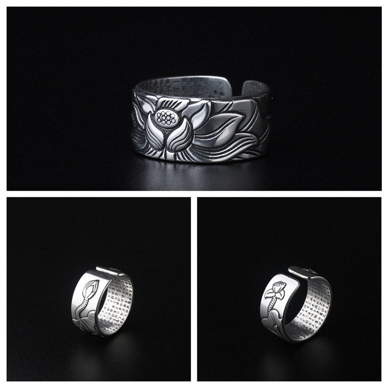 KarmaRipple's Tibetan Lotus Ivory Bronze Enlightenment Ring p6