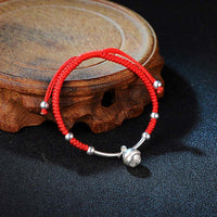 KarmaRipple's FengShui Fortunate Red String Bell Bracelet