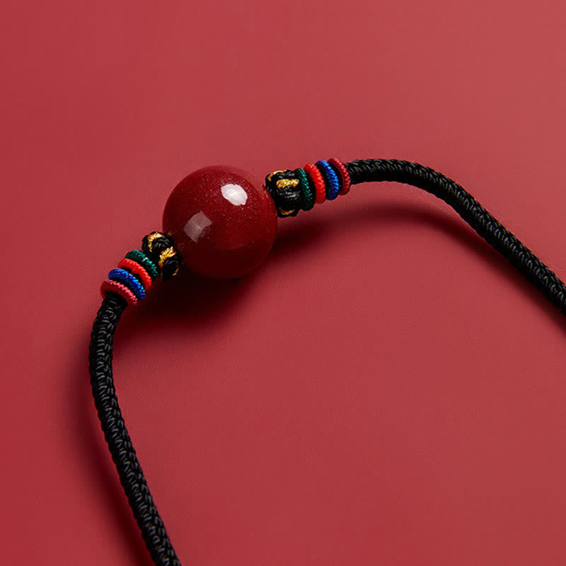 KarmaRipple's Cinnabar Bead Blessing String Pendant Necklace p5