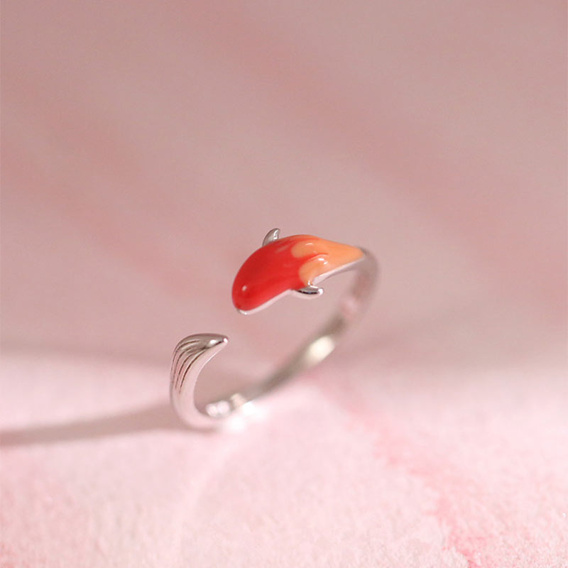 KarmaRipple's Koi Fish Bronze Balance Fortune Adjustable Ring p13