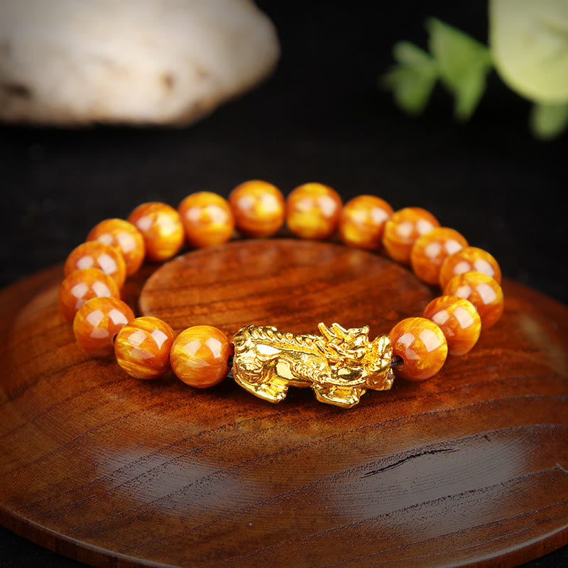 KarmaRipple's Fortunate Golden Tiger Eye Abundant Pixiu Bracelet p2