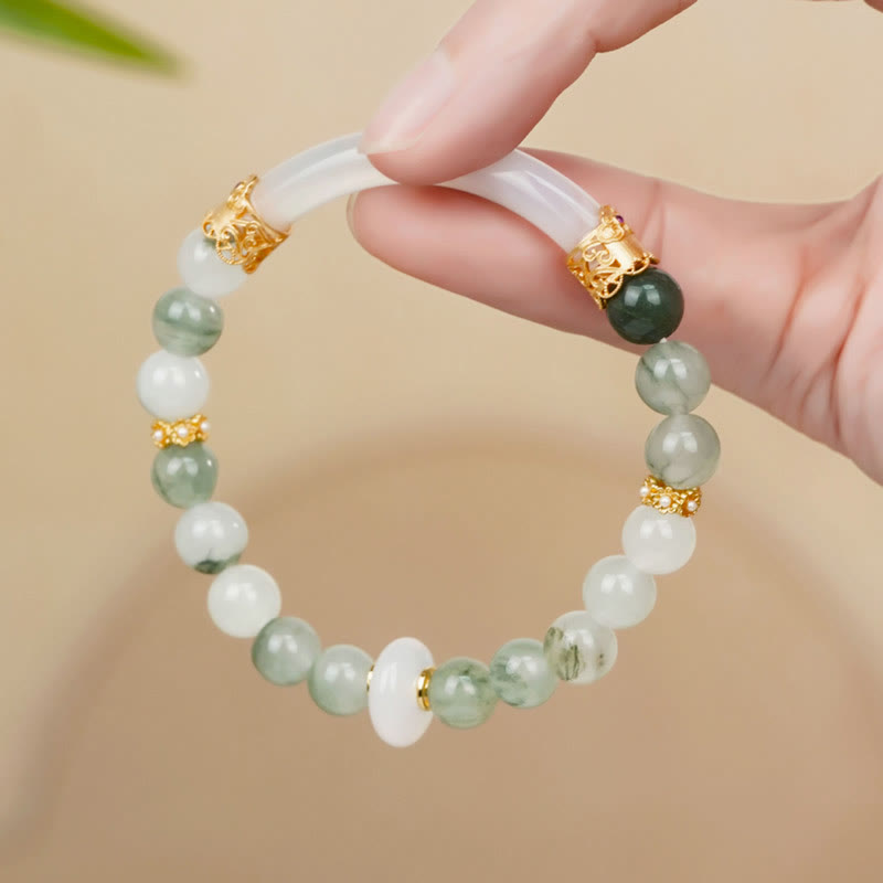 KarmaRipple's Authentic Tianshan Jade Chalcedony Fortune Bracelet p1