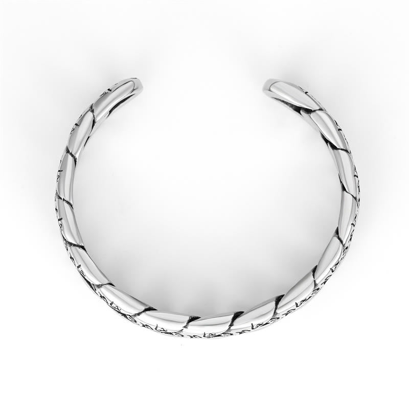 KarmaRipple's Tibetan Om Mani Padme Hum Mantra Titanium Steel Peace Cuf Bangle Bracelet p6