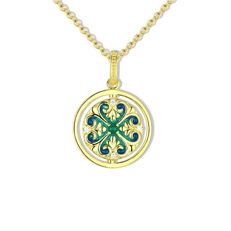 KarmaRipple's 925 Sterling Silver Lotus Flower Floral Zircon Enlightenment Rotatable Pendant Necklace p10