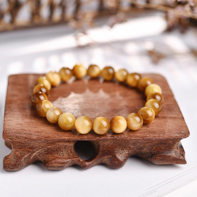 KarmaRipple's Anxiety Stress Balancing Gemstone Tiger Eye Bead Bracelet p1