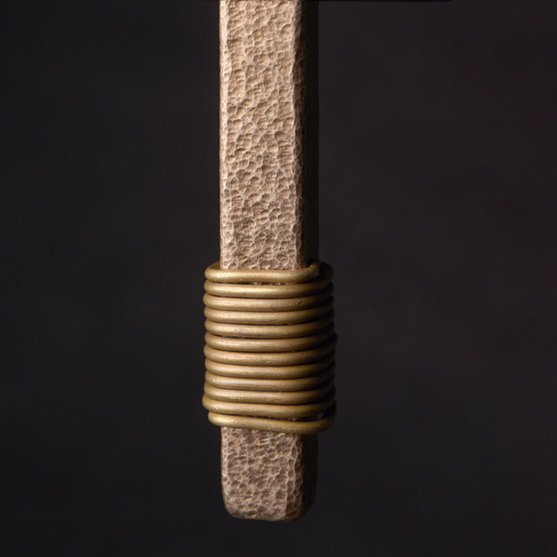 KarmaRipple's Vintage Textured Design Bronze Wealth Pendant Necklace p8