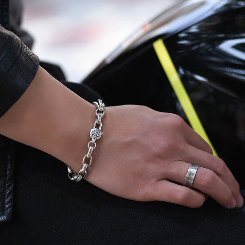 KarmaRipple's 925 Sterling Silver Six True Words Wisdom Calm Bracelet p10