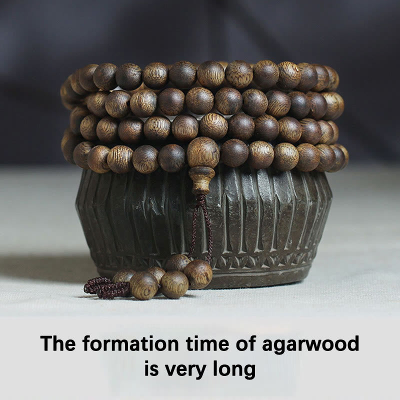 KarmaRipple's 108 Mala Beadwork Nha Trang Soil Buried Qinan Agarwood Balance Strength Bracelet p18