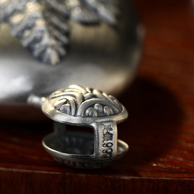 KarmaRipple's 999 Sterling Silver Chinese Zodiac Natal Buddha Heart Sutra Engraved Protection Pendant Necklace p15